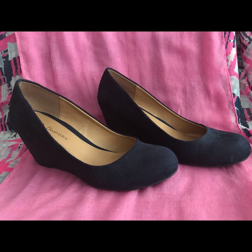 CL by Laundry - Navy Suede Wedge